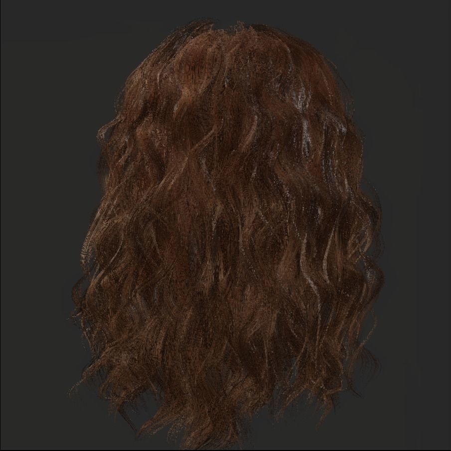 Female Hair - 025 3D model_19