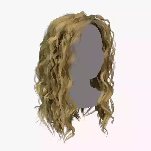 Female Hair - 025 3D model