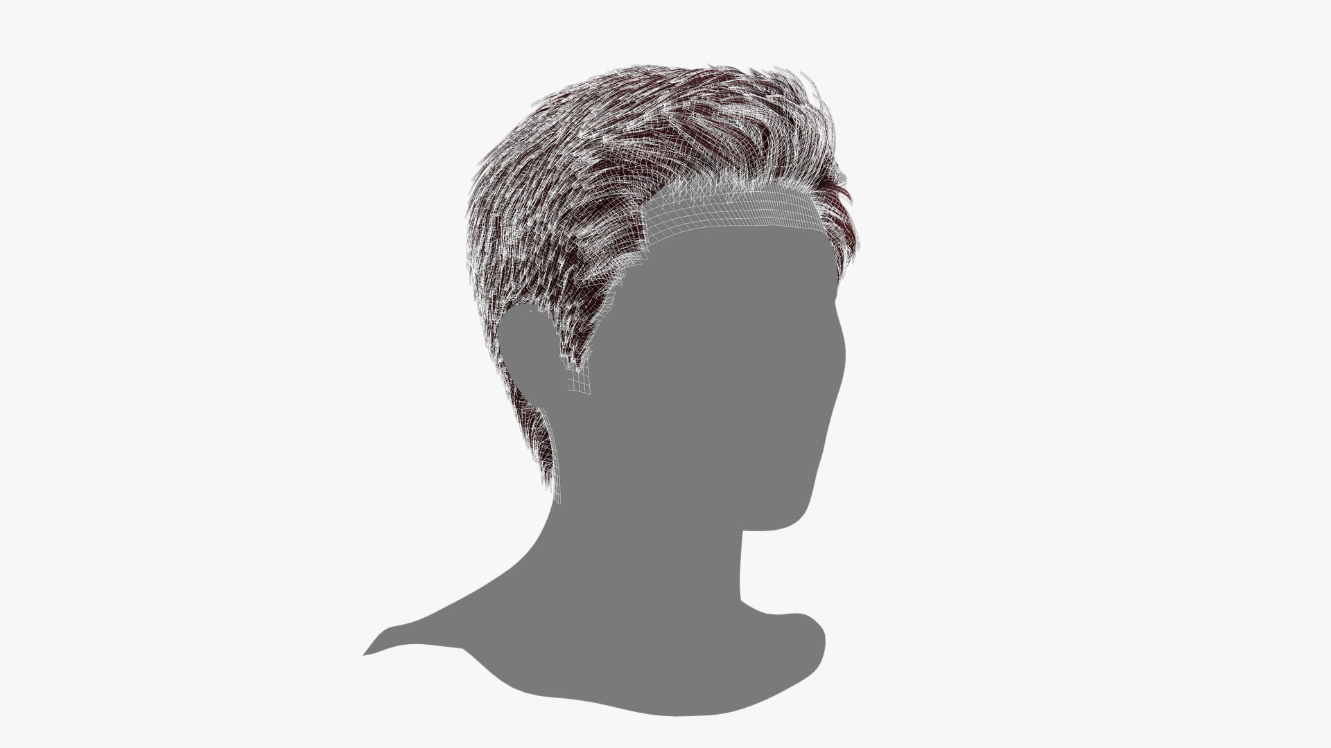 Male Hair - 024 3D model_12