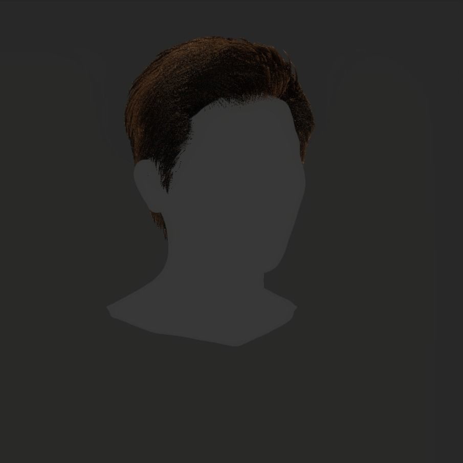 Male Hair - 024 3D model_17