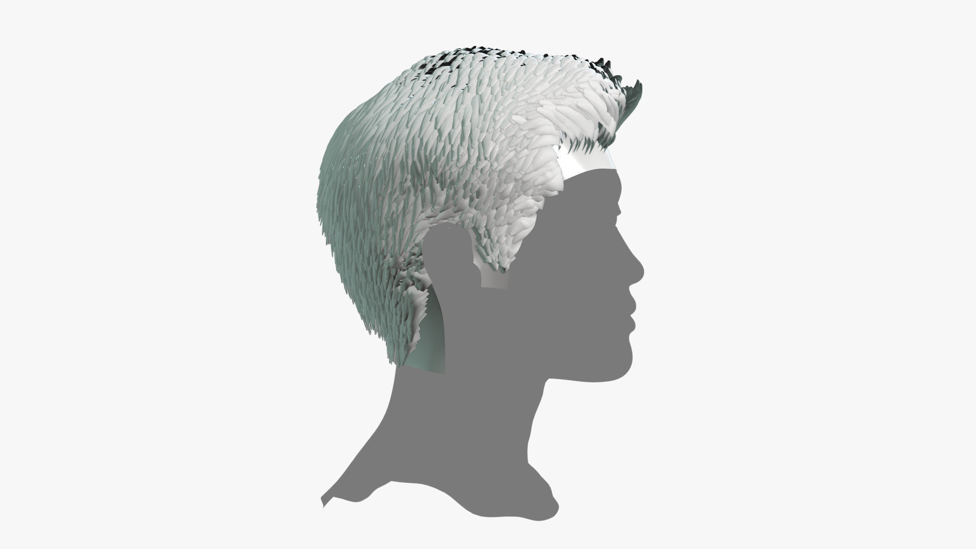 Male Hair - 024 3D model_8