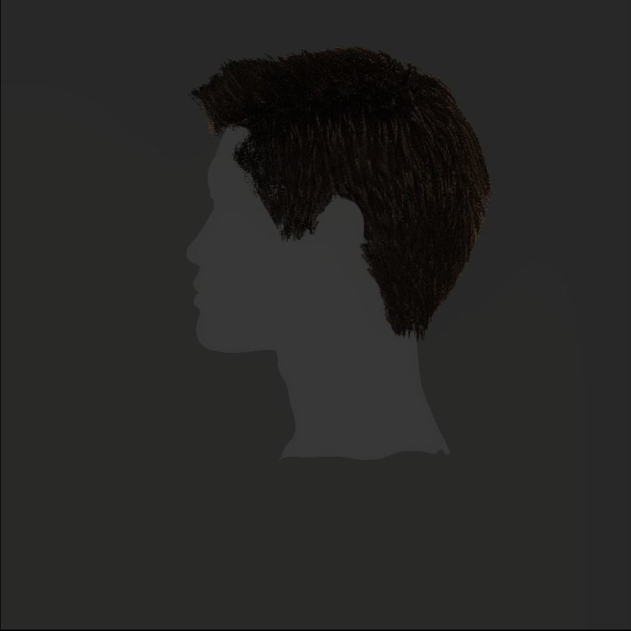Male Hair - 024 3D model_20