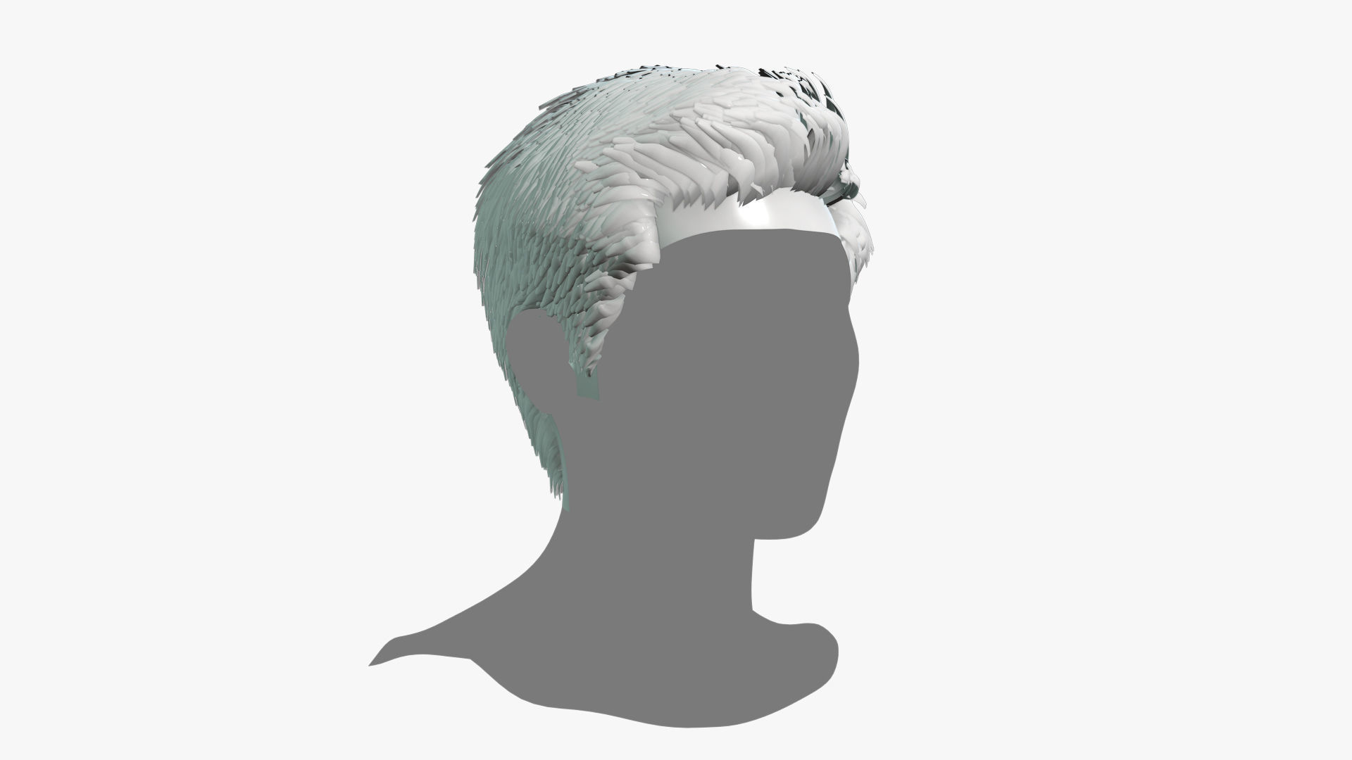 Male Hair - 024 3D model_7
