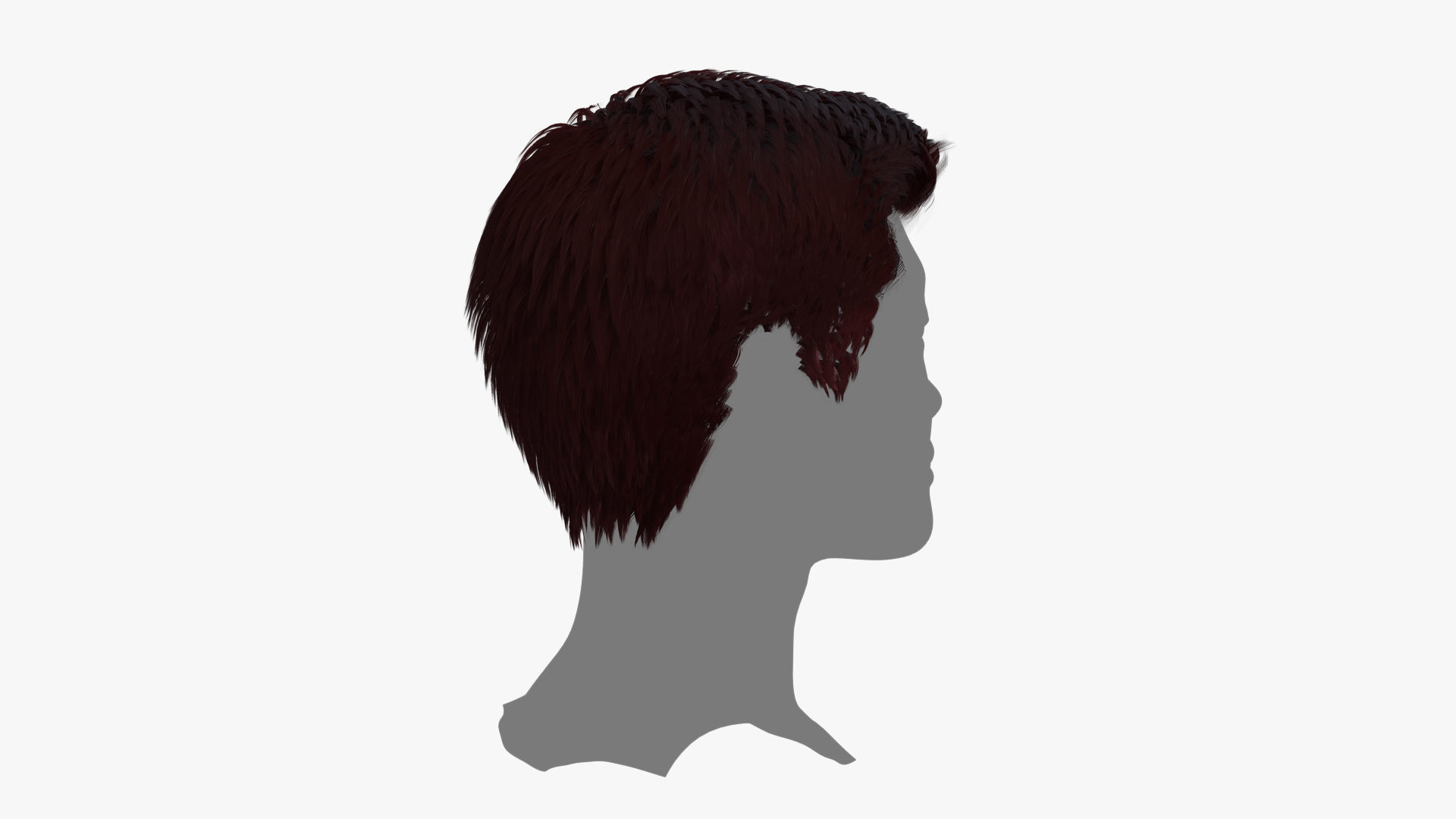 Male Hair - 024 3D model_3