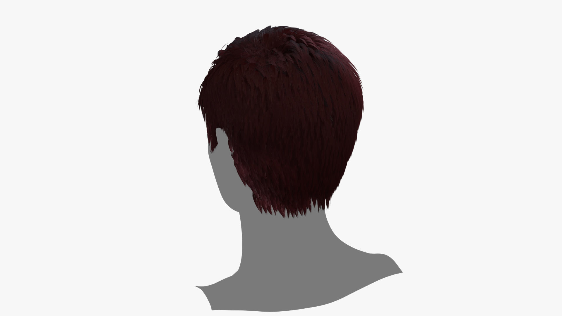 Male Hair - 024 3D model_4