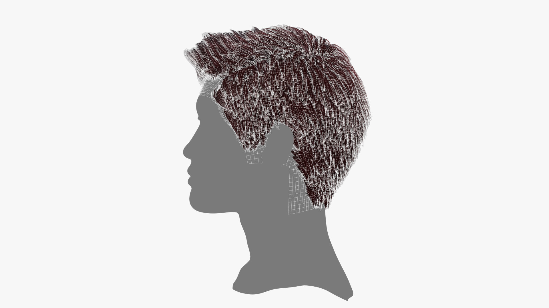 Male Hair - 024 3D model_15