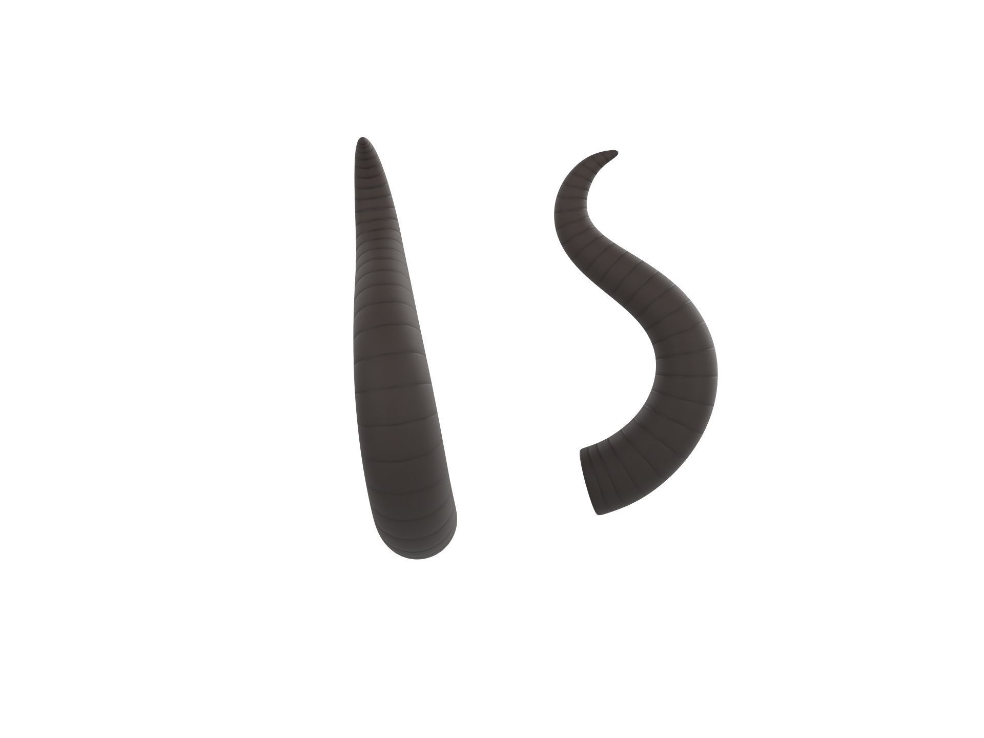 Satan Horn 2 3D model_2