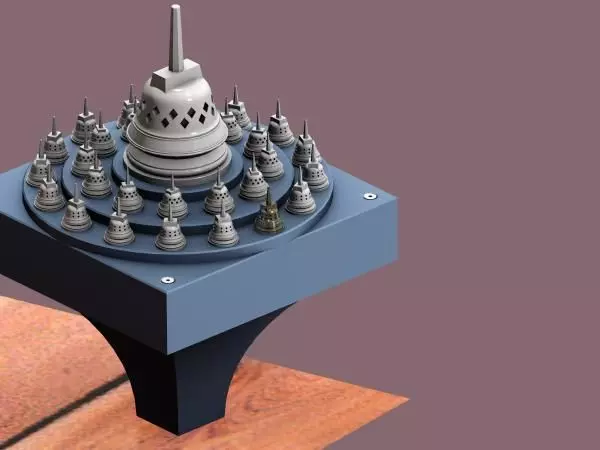 Borobudur Tample Light Miniature 3D print model_0