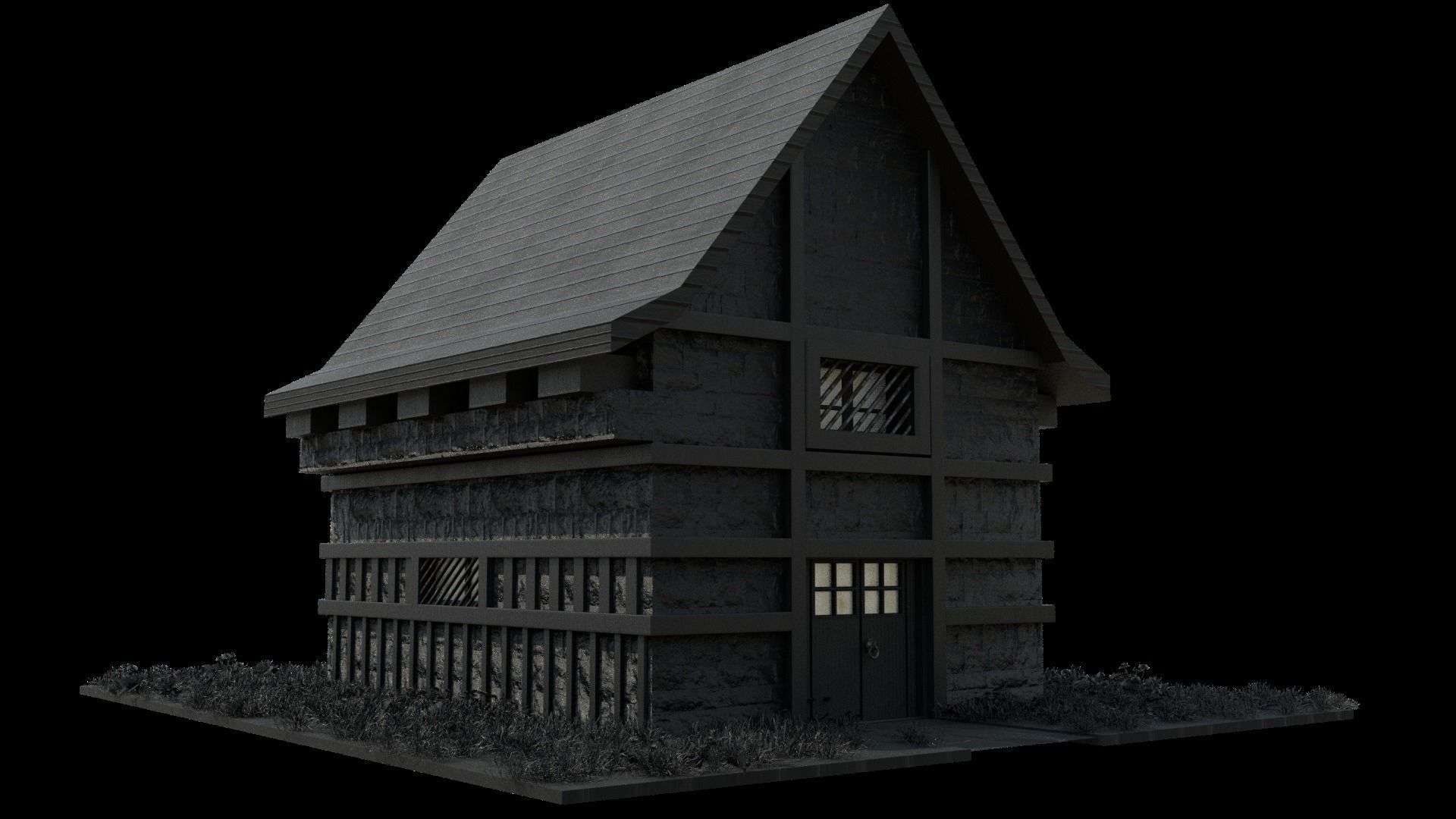 low poly house model Free low-poly 3D model_5