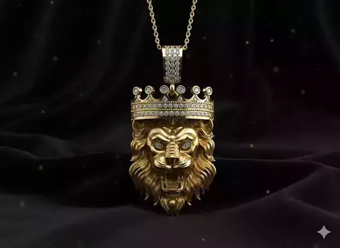 king lion pendant