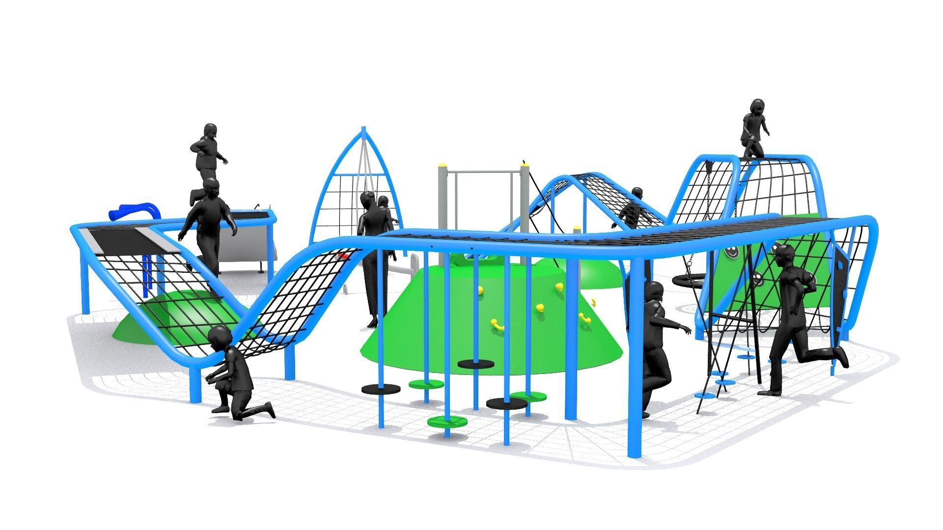 Playground Climber Challenge Low-poly 3D model_5