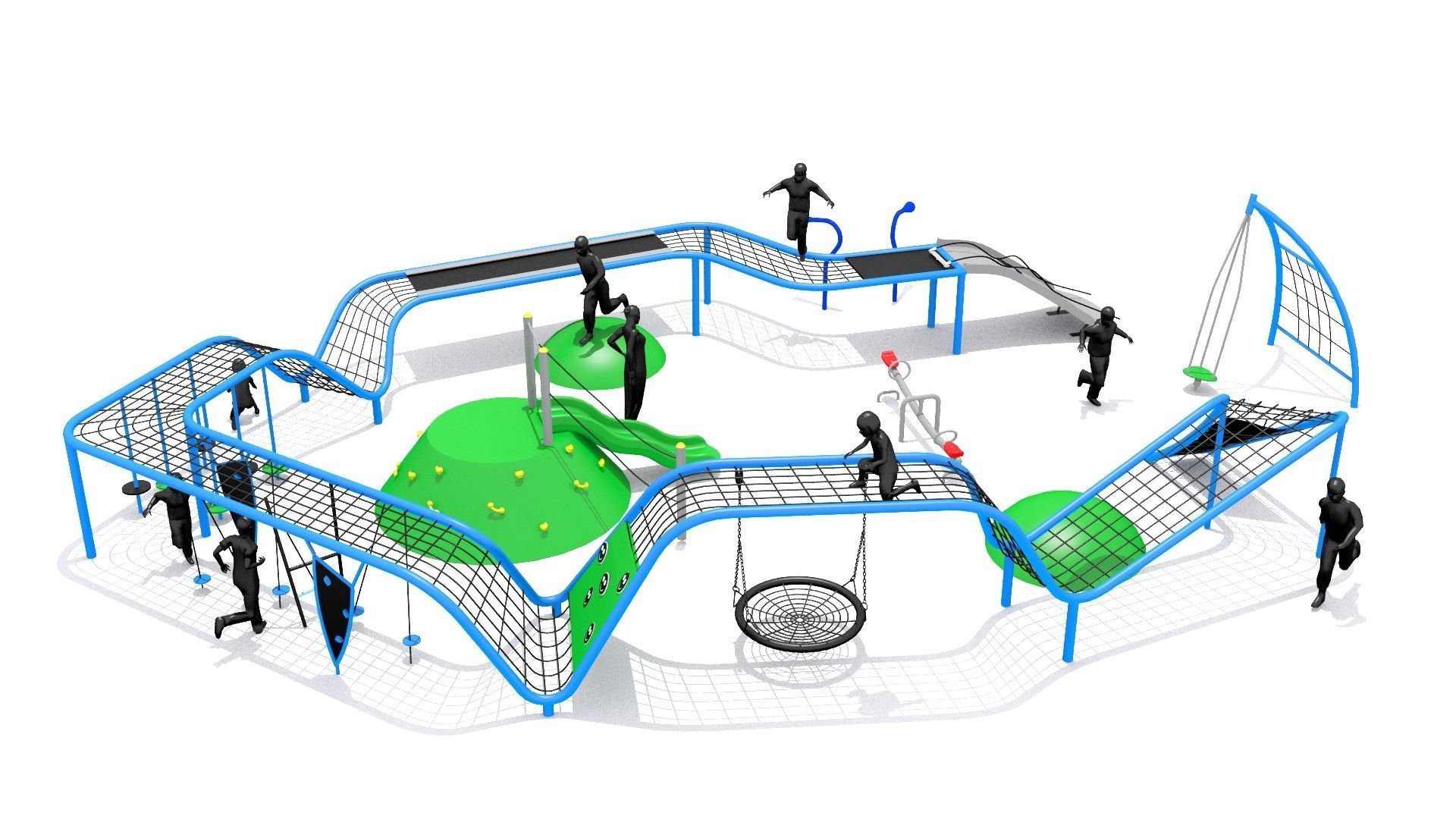 Playground Climber Challenge Low-poly 3D model_4