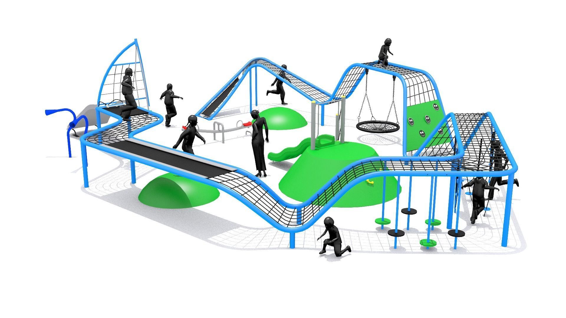 Playground Climber Challenge Low-poly 3D model_3