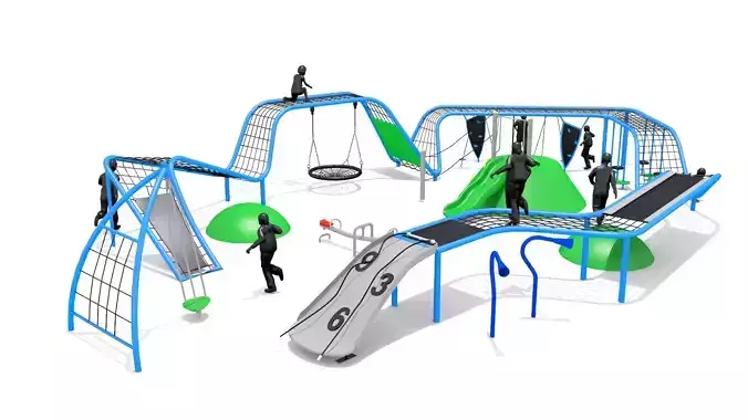 Playground Climber Challenge Low-poly 3D model