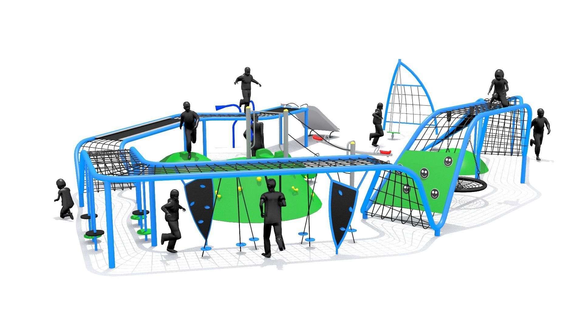 Playground Climber Challenge Low-poly 3D model_1