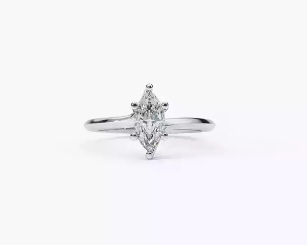 zdr140 engagement ring with marquise cut diamond