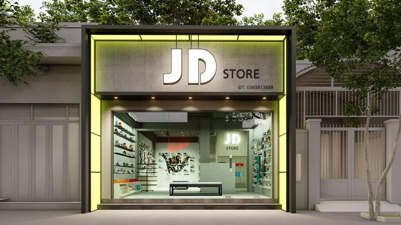 JD SHOES STORE Low-poly 3D model_0