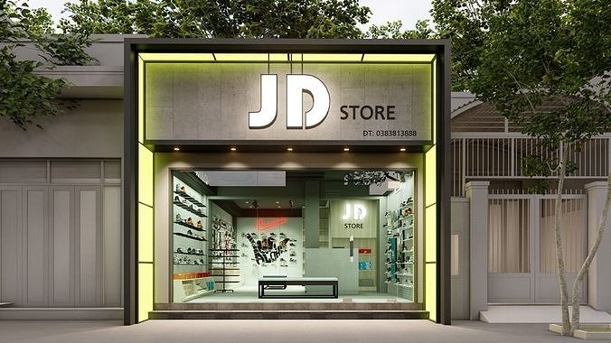 JD SHOES STORE Low-poly 3D model
