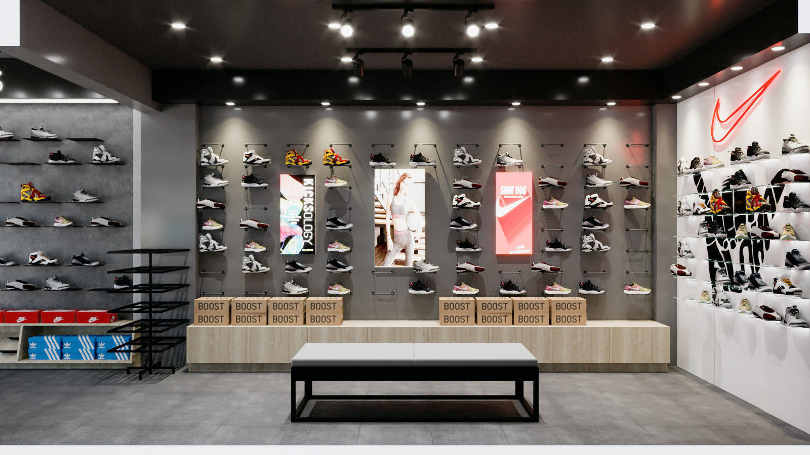 JD SHOES STORE Low-poly 3D model_2