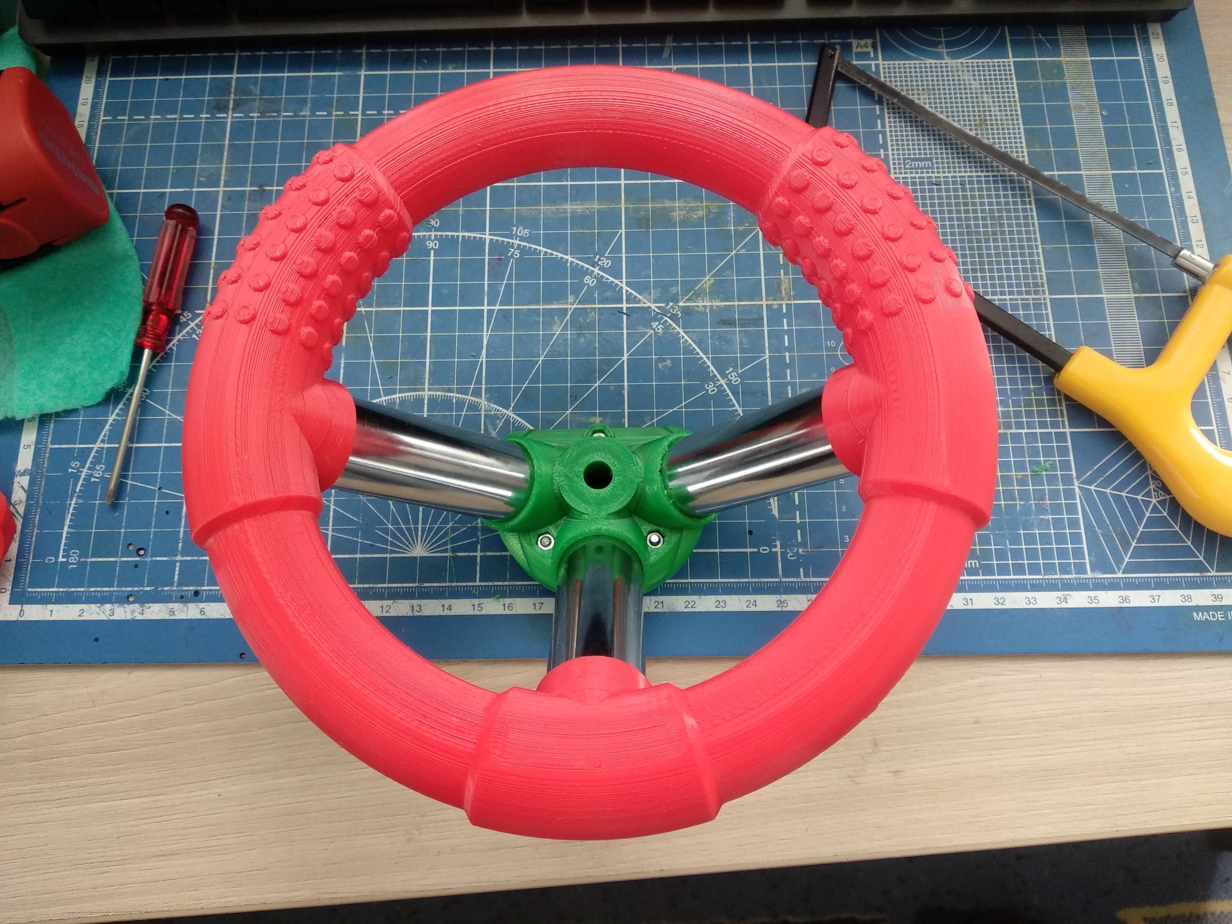  steering wheel 3D print model_1