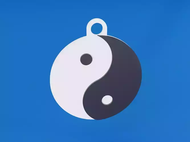 yin yang key chain 3D print model