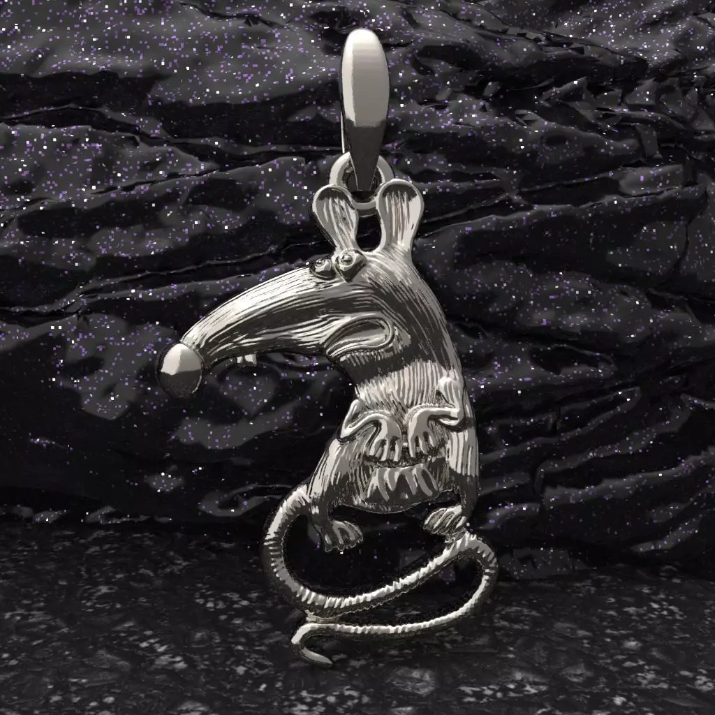 Rat pendant 3D print model