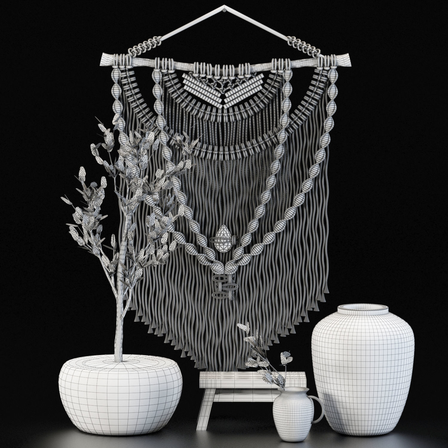 Decorative Set 04 3D model_2