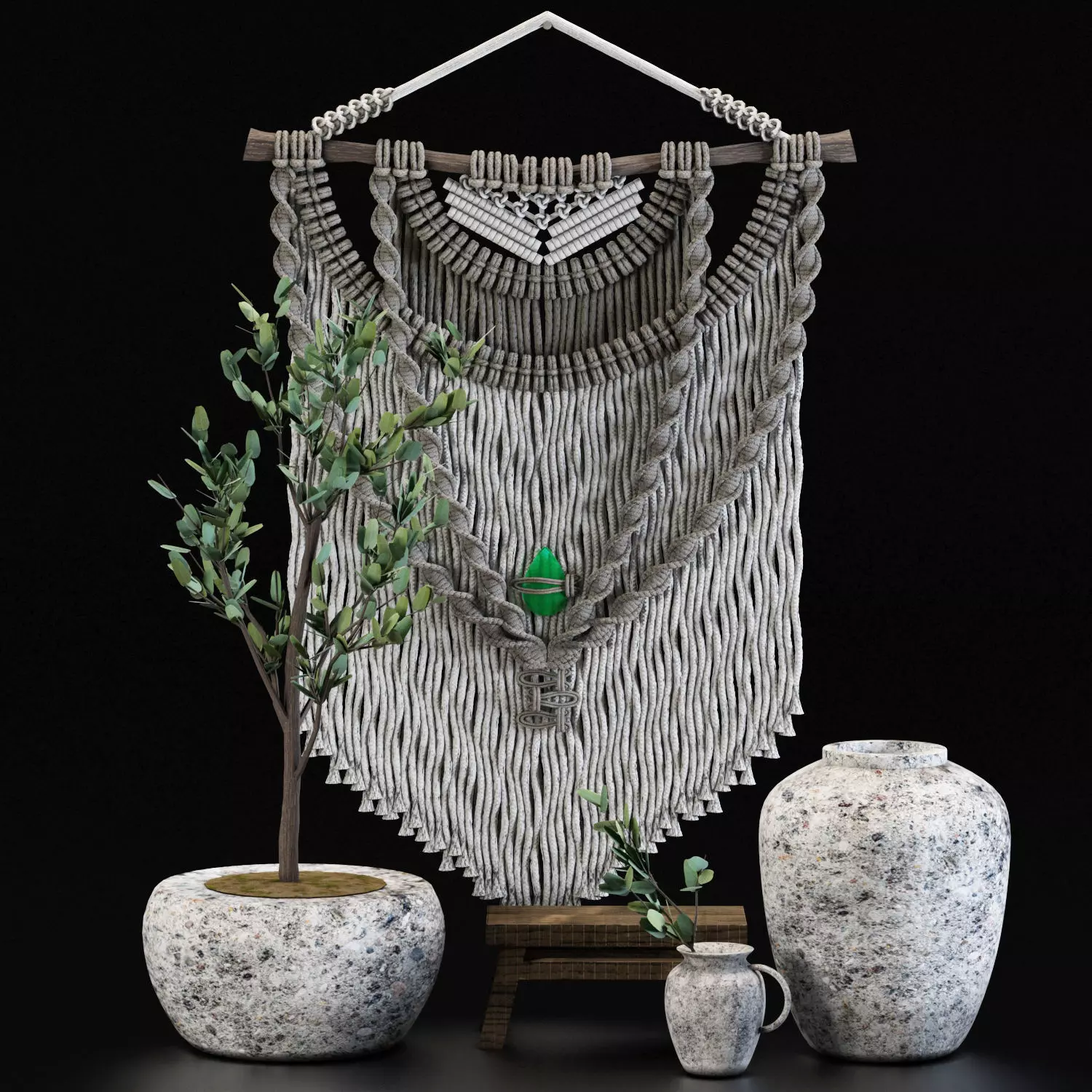 Decorative Set 04 3D model_0