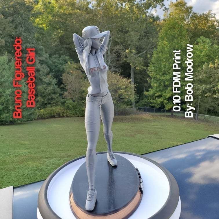 Baseball Girl 3D print model_8