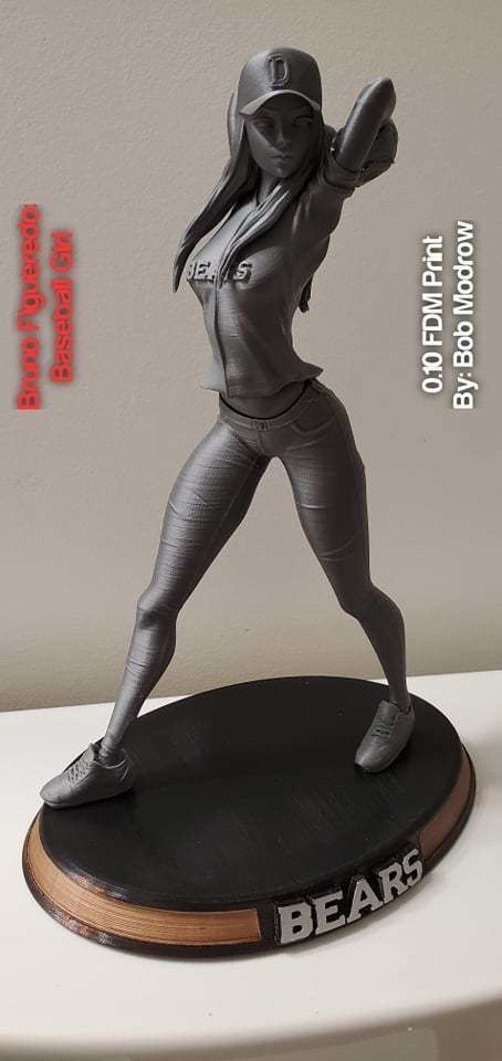 Baseball Girl 3D print model_7