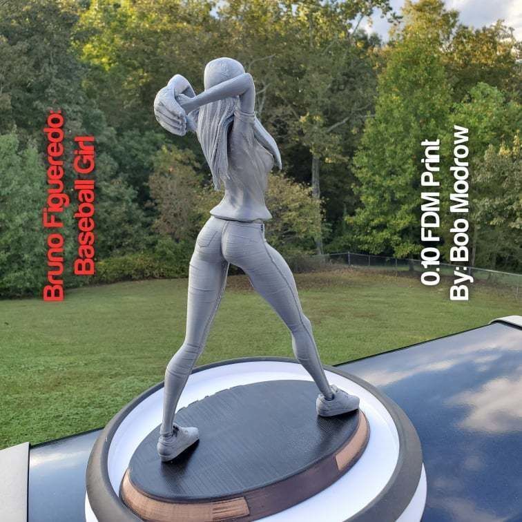 Baseball Girl 3D print model_13