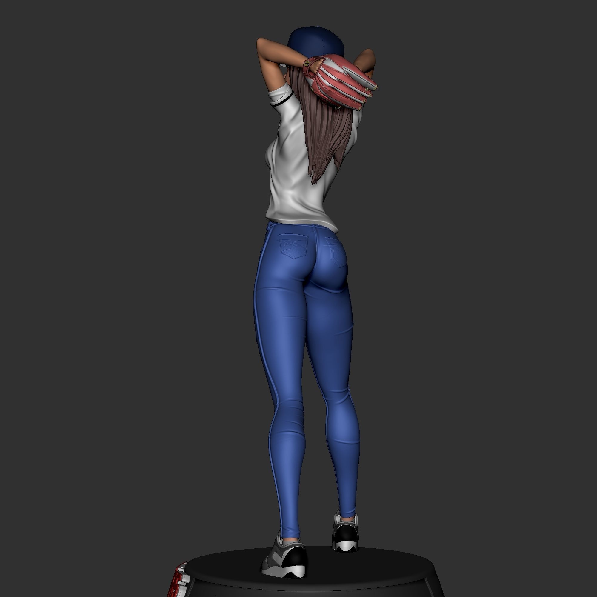Baseball Girl 3D print model_6