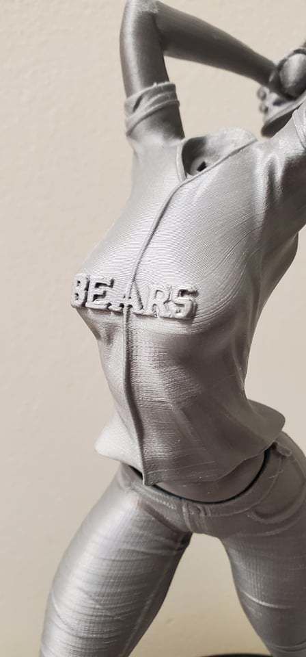 Baseball Girl 3D print model_15