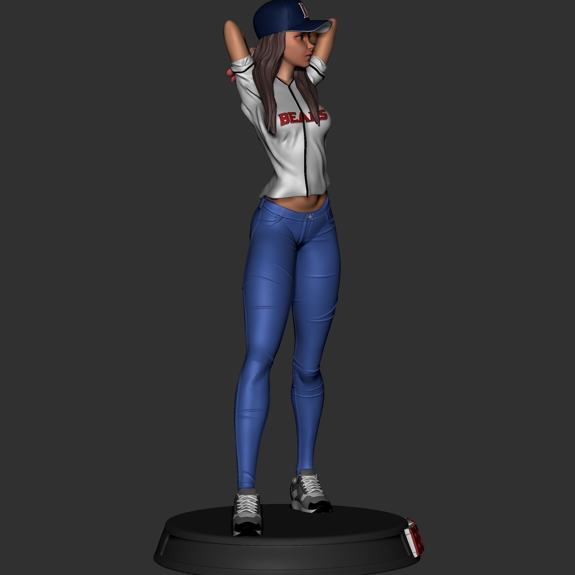 Baseball Girl 3D print model_5