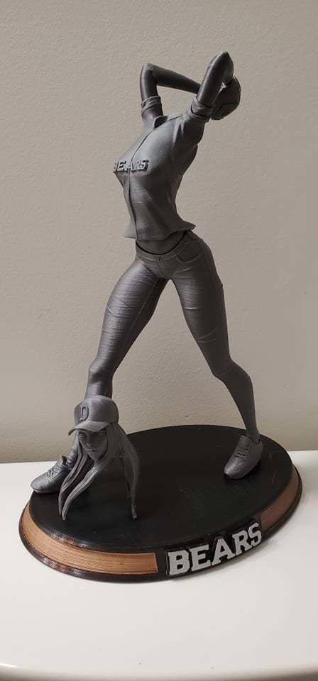 Baseball Girl 3D print model_11