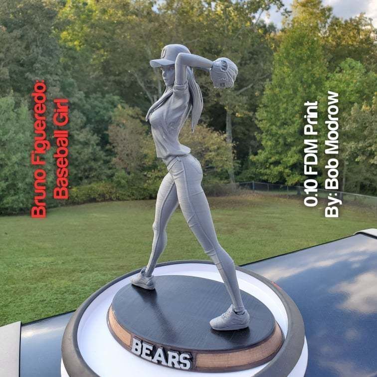 Baseball Girl 3D print model_16