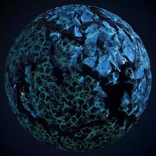 Blue Crystal PBR Texture Material 4k