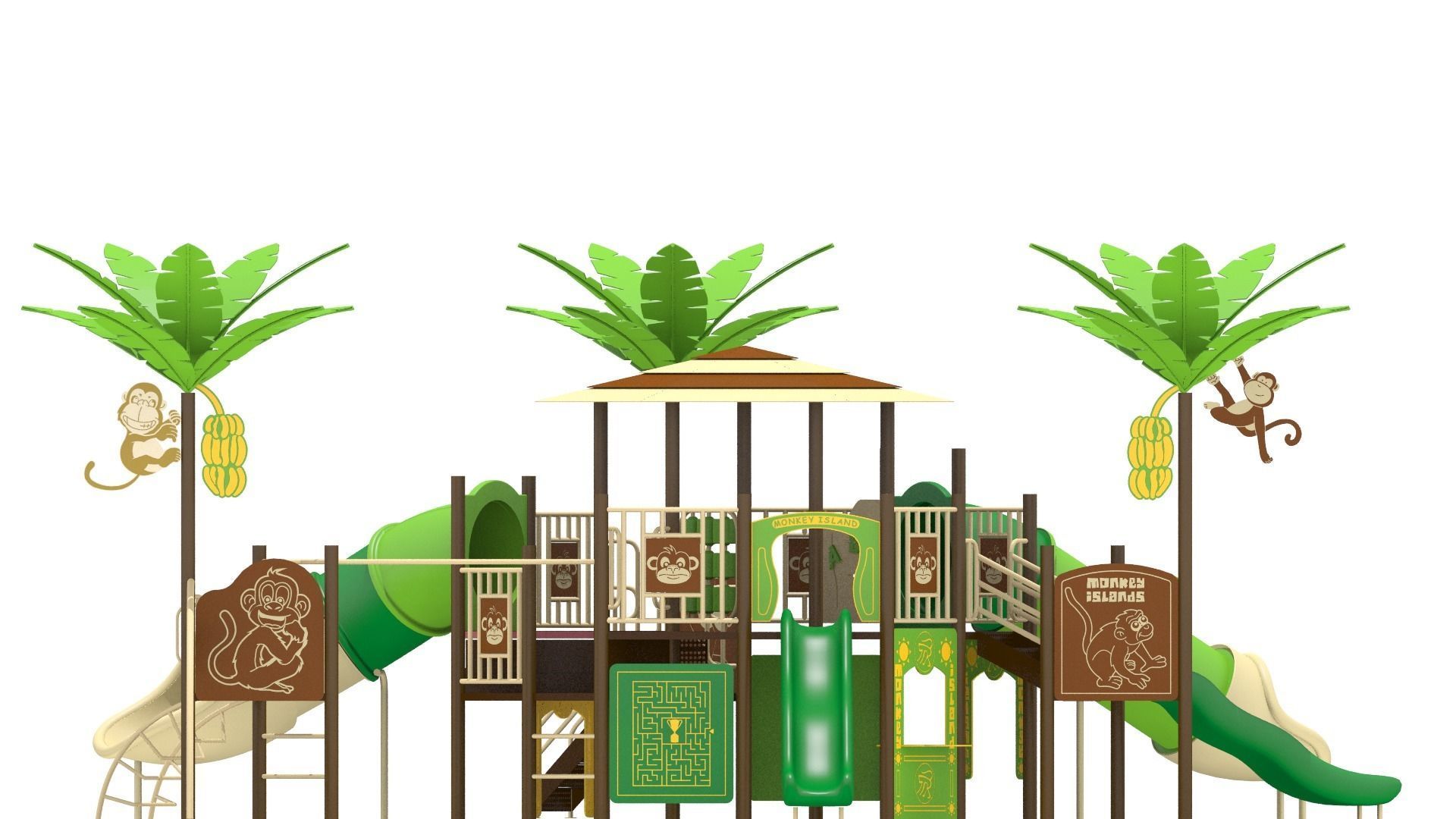 Monkey Playground Low-poly 3D model_6