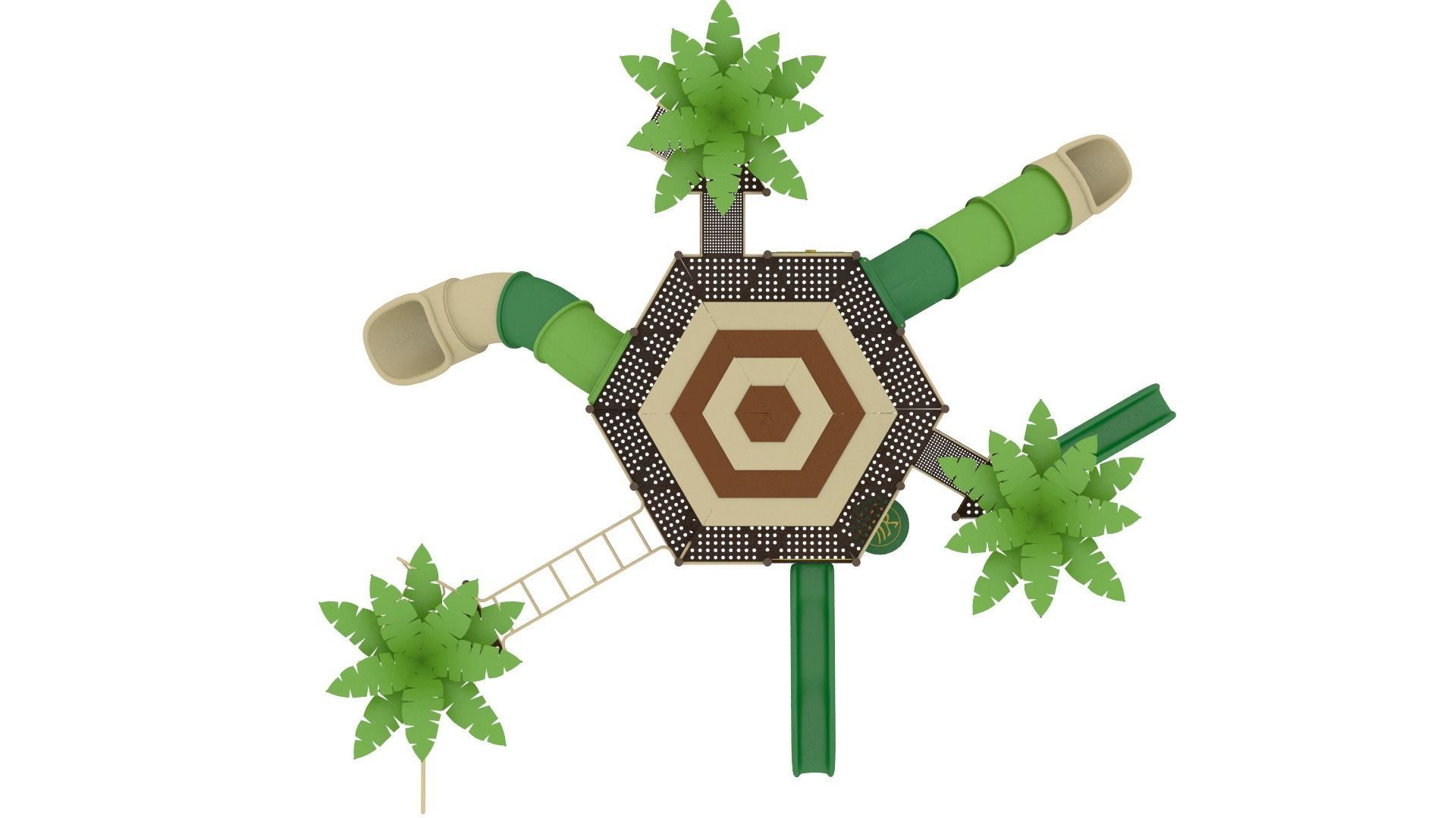 Monkey Playground Low-poly 3D model_9