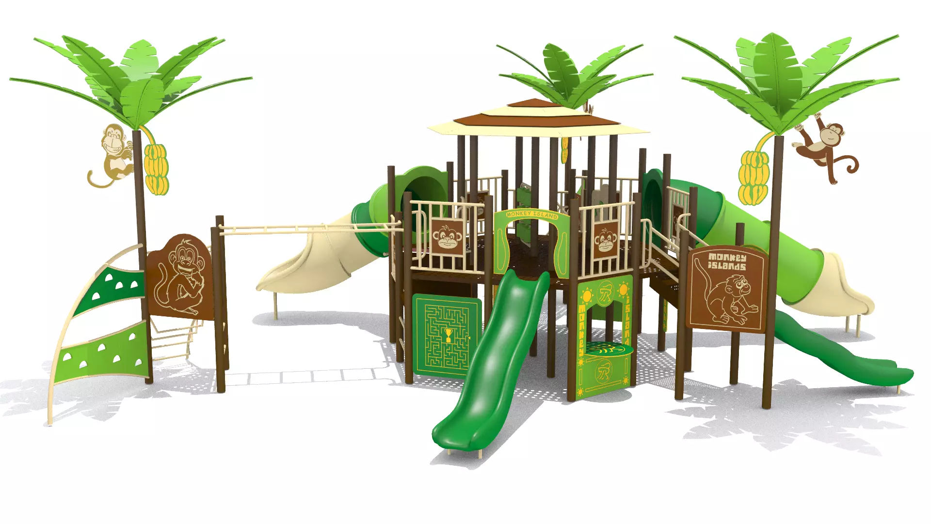 Monkey Playground Low-poly 3D model_0