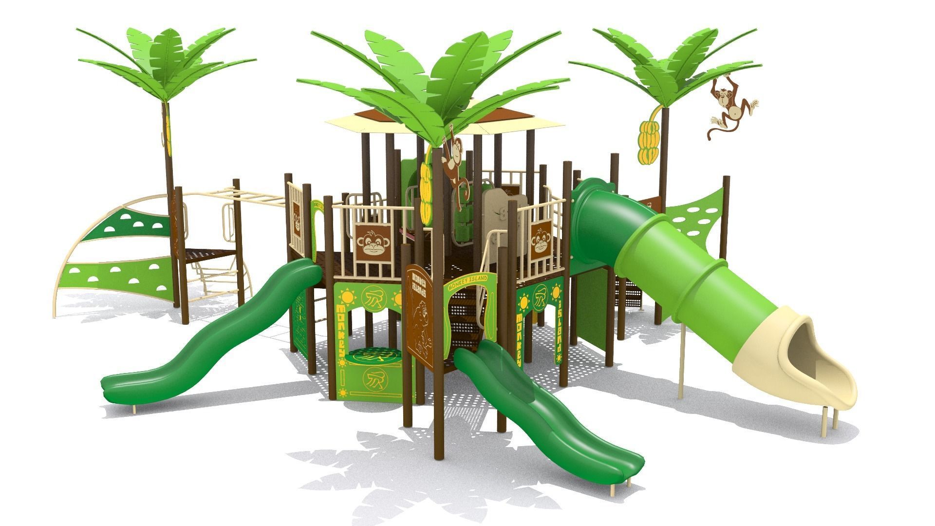Monkey Playground Low-poly 3D model_1