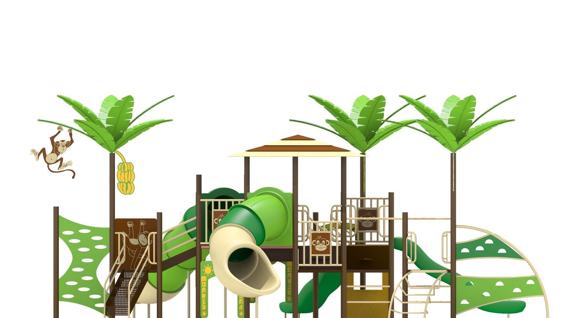 Monkey Playground Low-poly 3D model_10