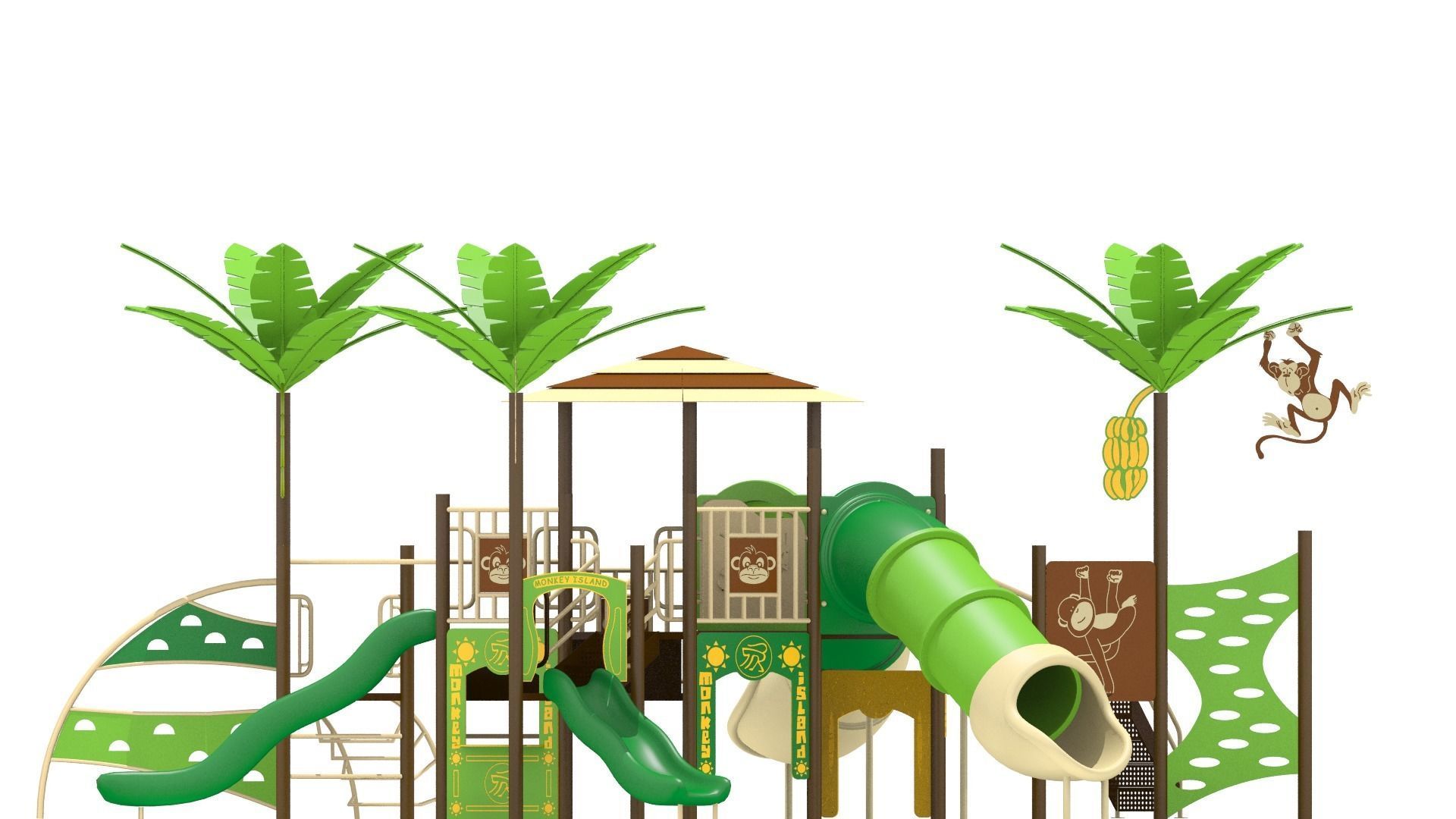 Monkey Playground Low-poly 3D model_7