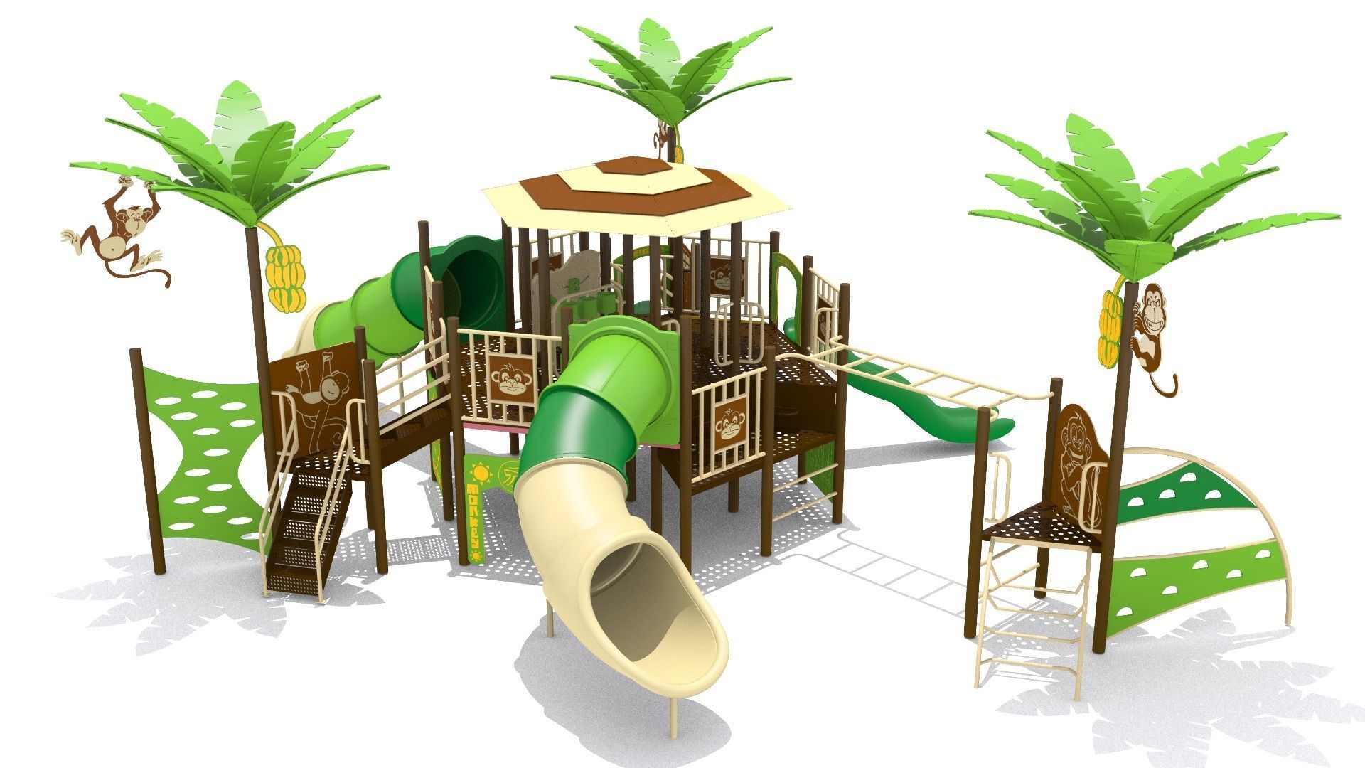 Monkey Playground Low-poly 3D model_3