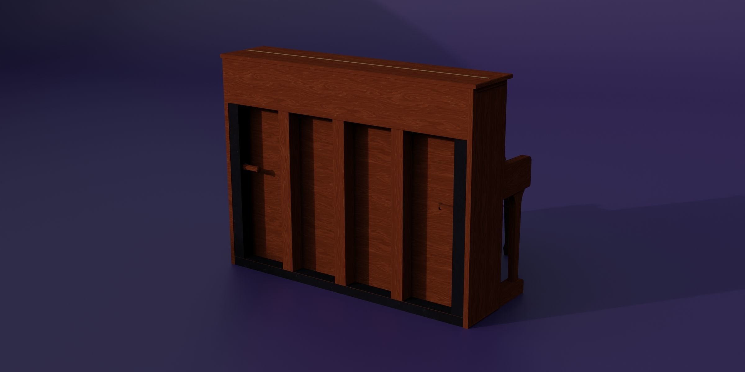 Piano Steinway and Sons Low-poly 3D model_2