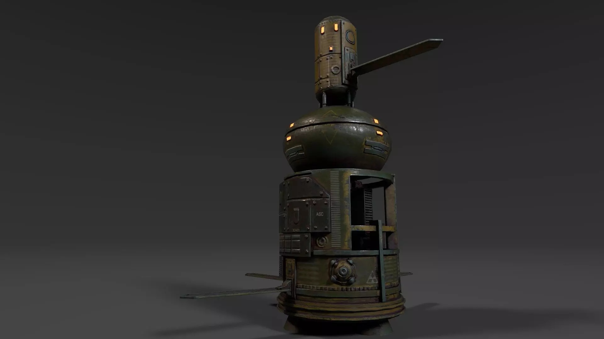 Sci Fi Satellite Low-poly 3D model_0