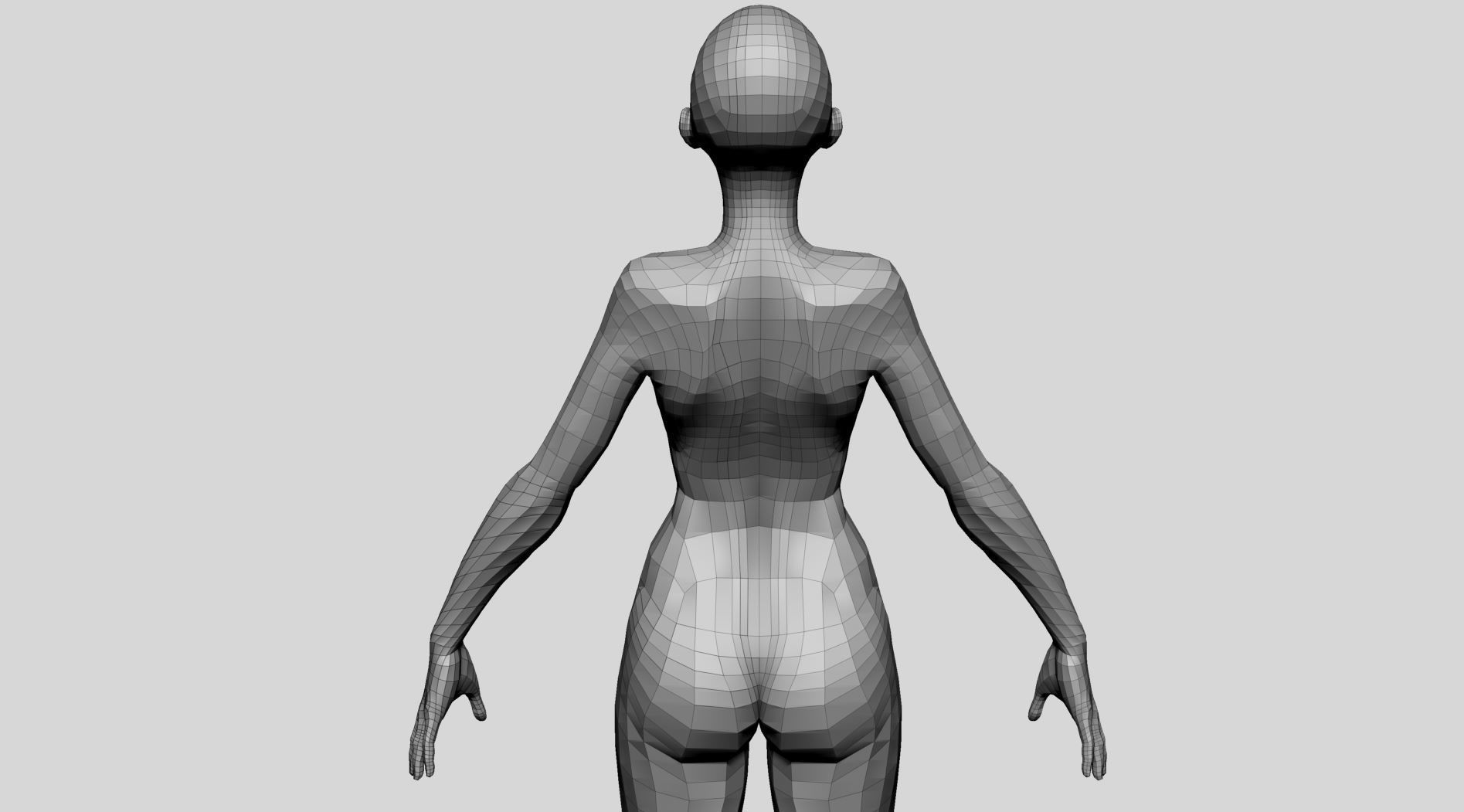 Female Basemesh v4 3D model_9