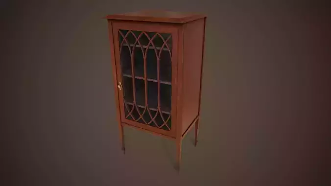 Small vintage cabinet Low-poly 3D model