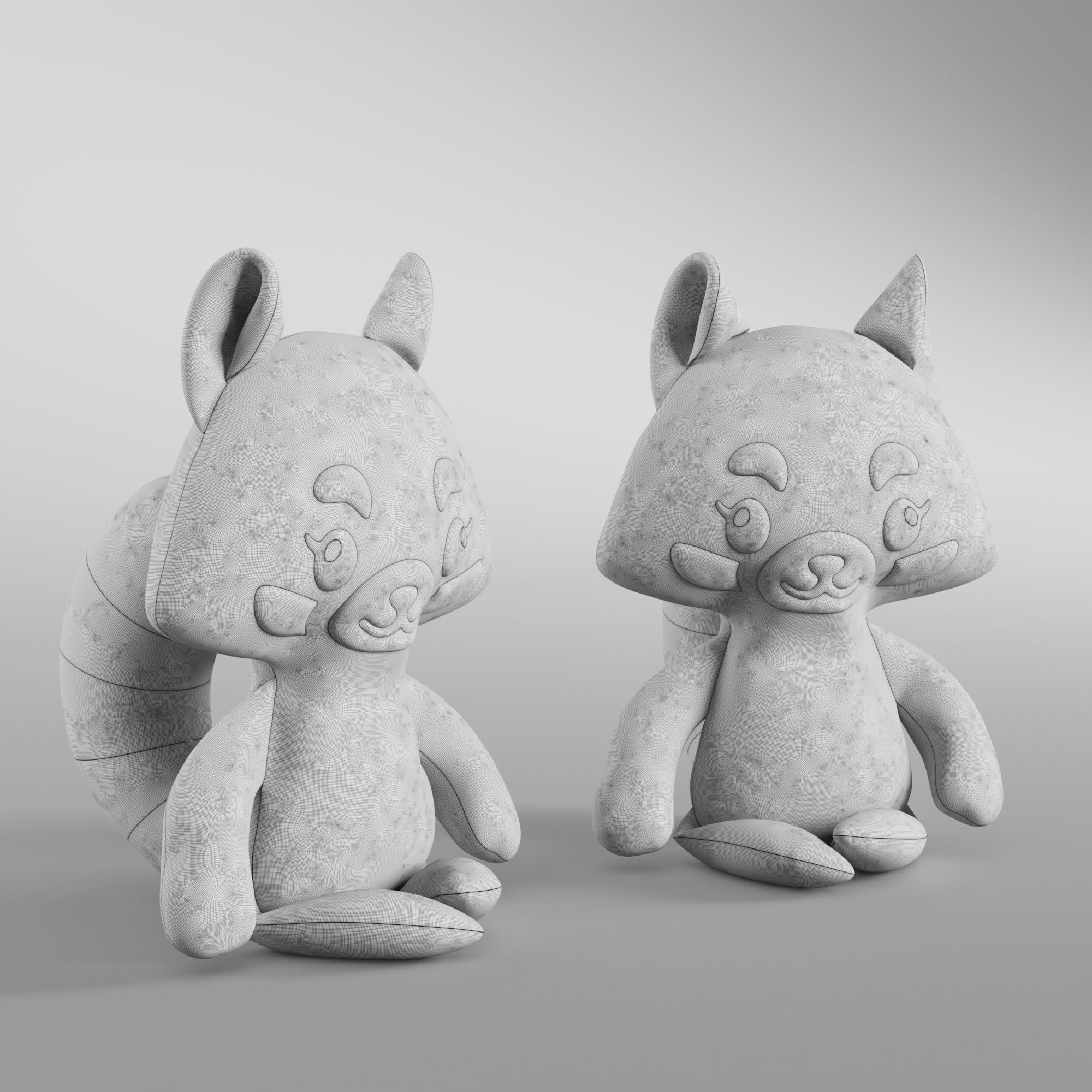 Red panda 3D model_3