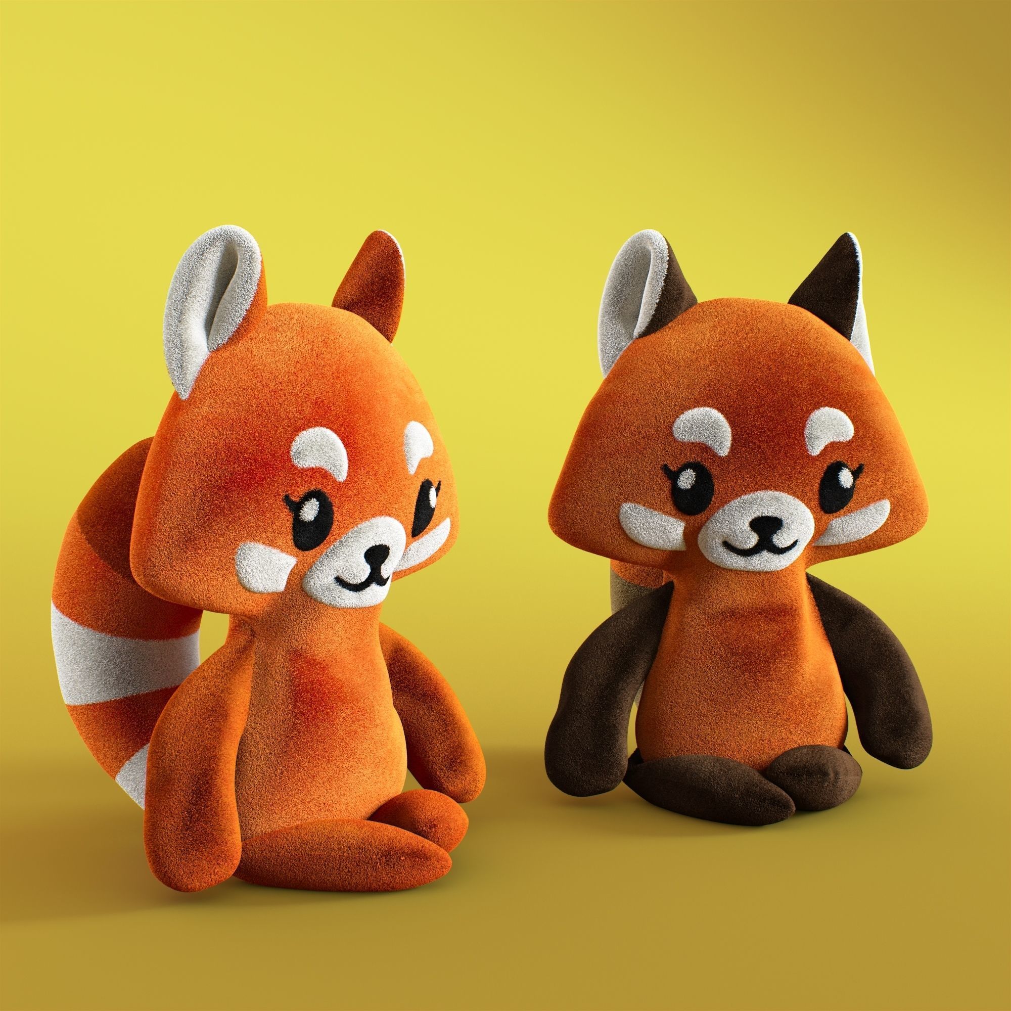 Red panda 3D model_2